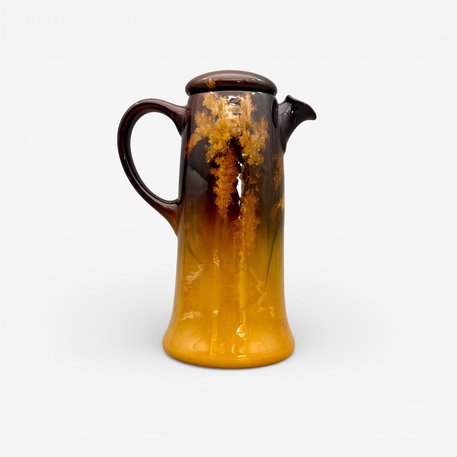 Rookwood Standard glaze chocolate pot with lid (1 of 7)