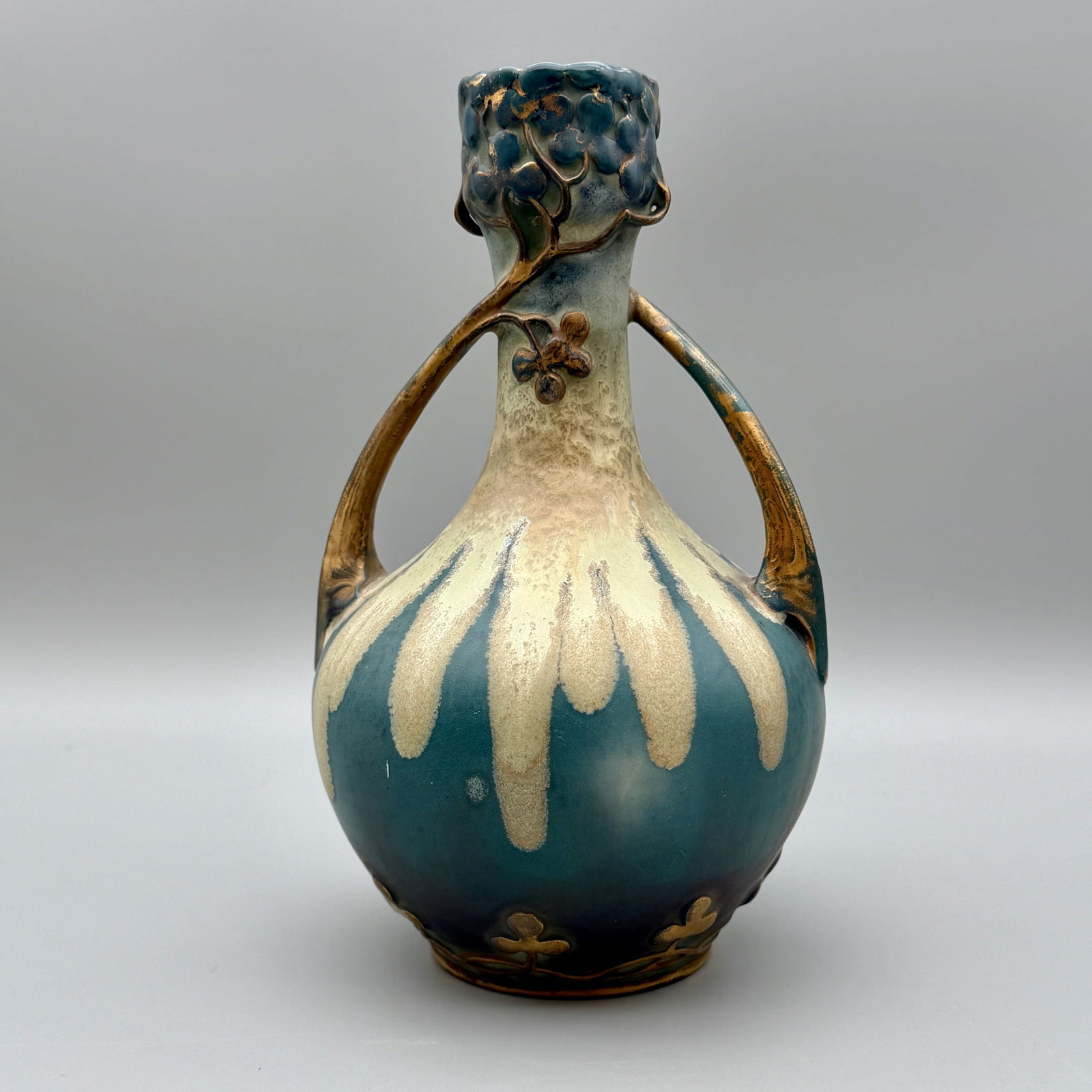 Amphora two handled vase, Scottish roses - 7