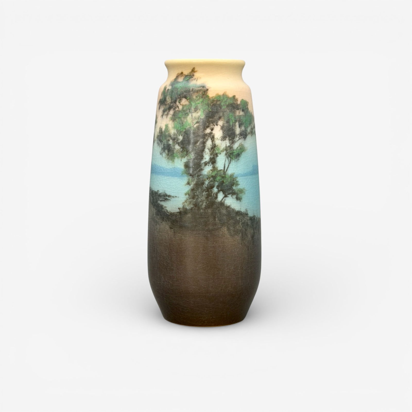 Rookwood Vellum glaze scenic vase, McDermott (1 of 6)