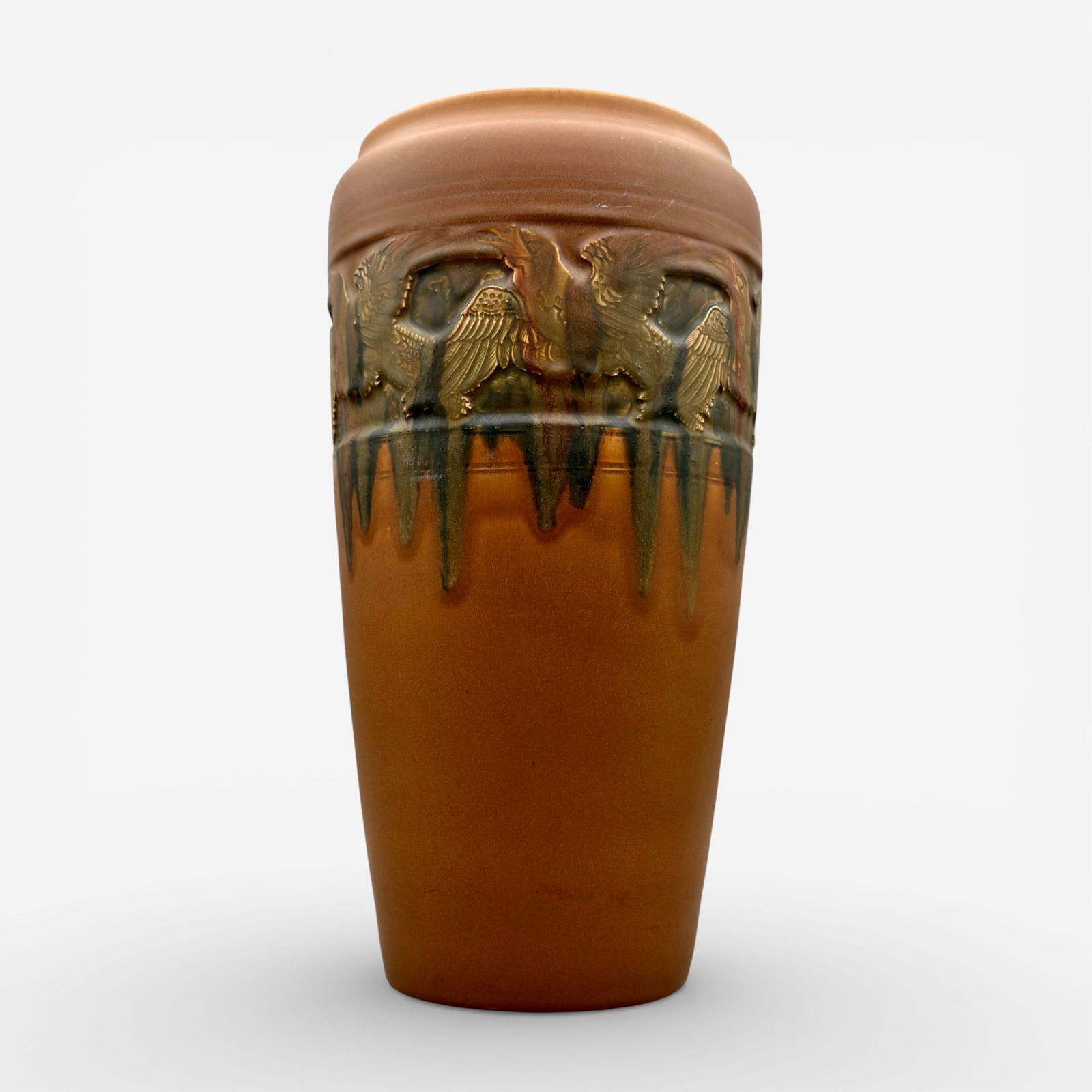 Large Rookwood carved Ombroso vase, Hentschel (1 of 8)