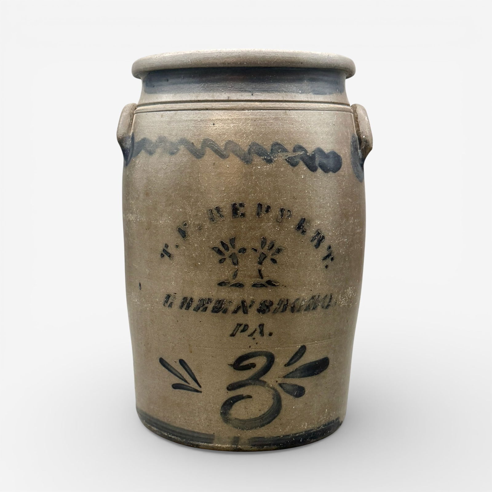 T.F. Reppert, Greensboro, PA 3 gallon crock (1 of 7)