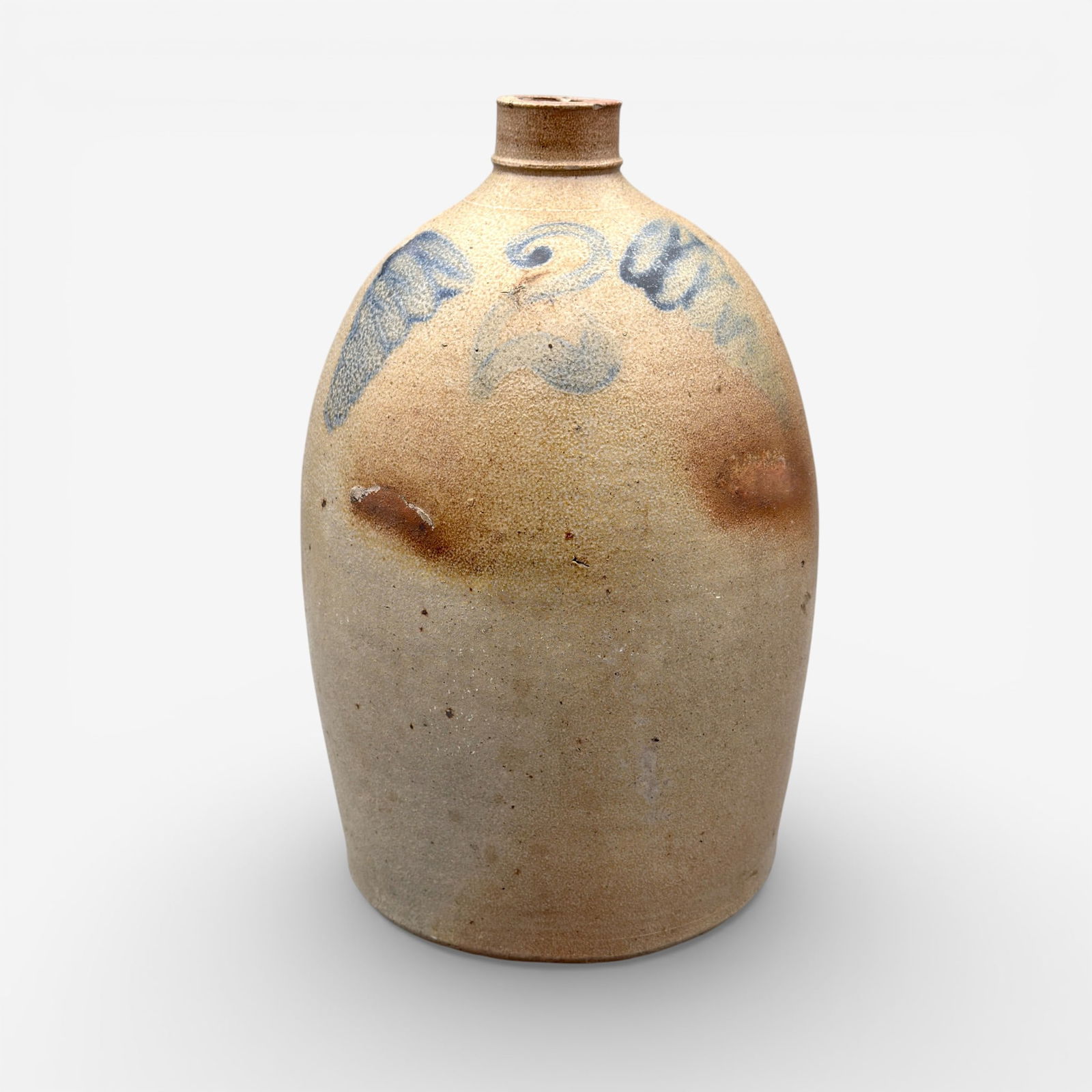 2 Gallon jug with handle, cobalt decoration (1 of 7)