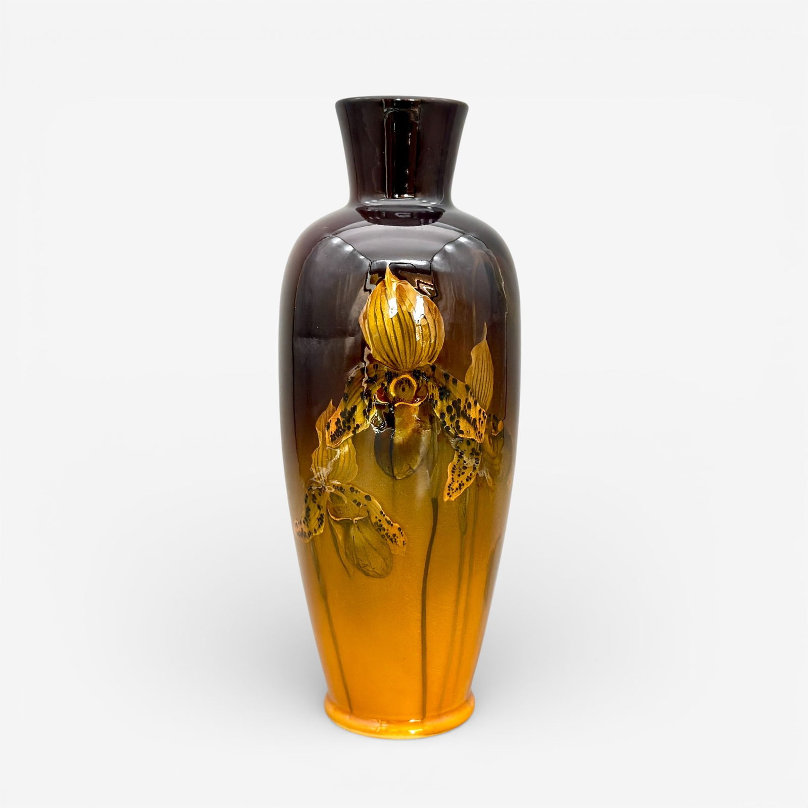 Rookwood Standard glaze vase, Orchids, A.R.V. (1 of 7)