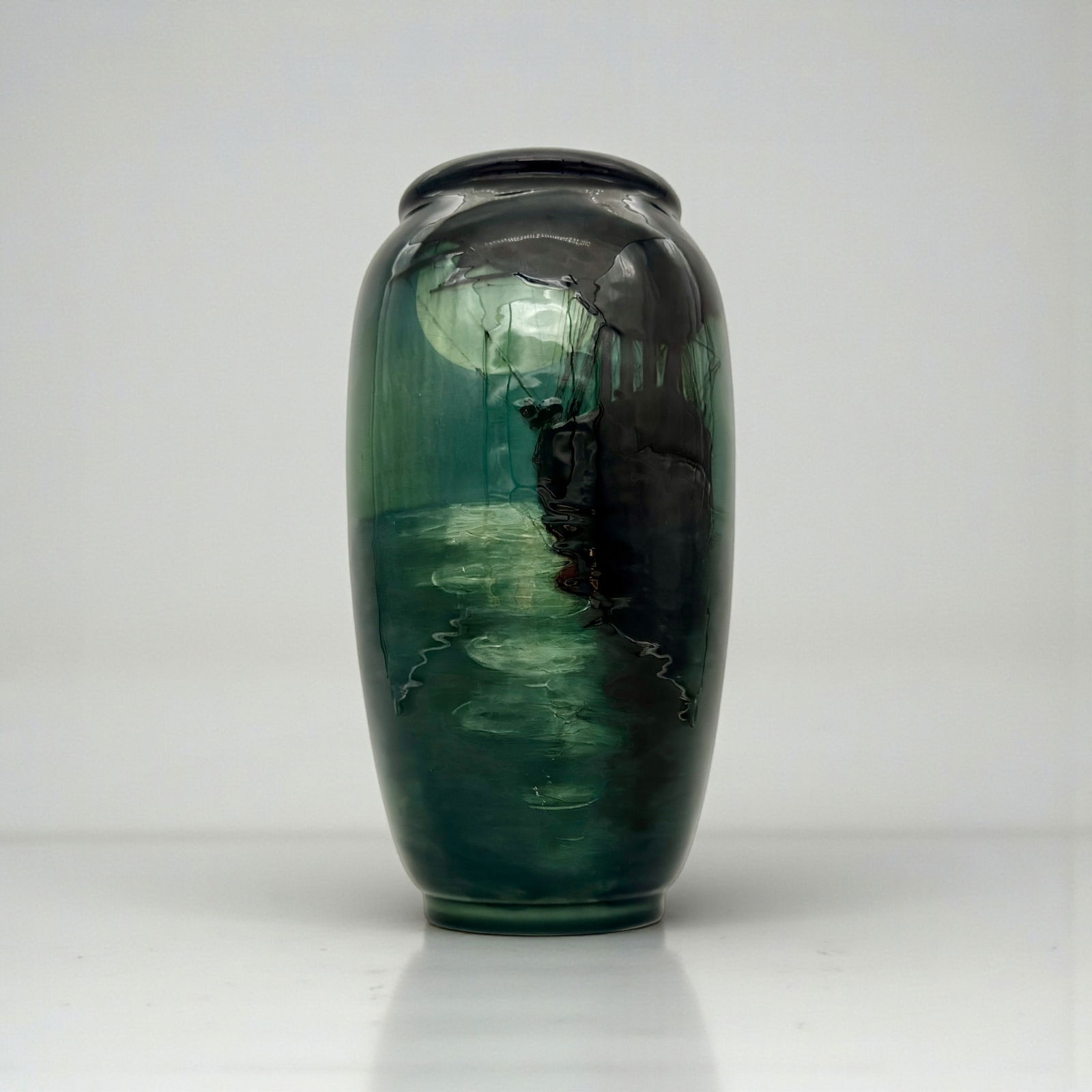 Rare Rookwood Sea Green, galleon in moonlight (1 of 8)