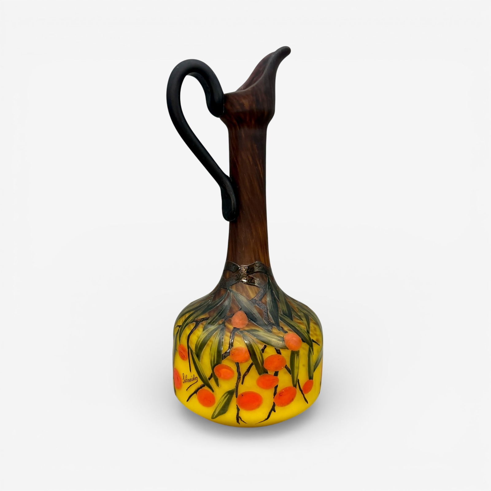 Handsome Schneider cameo ewer, berries (1 of 8)