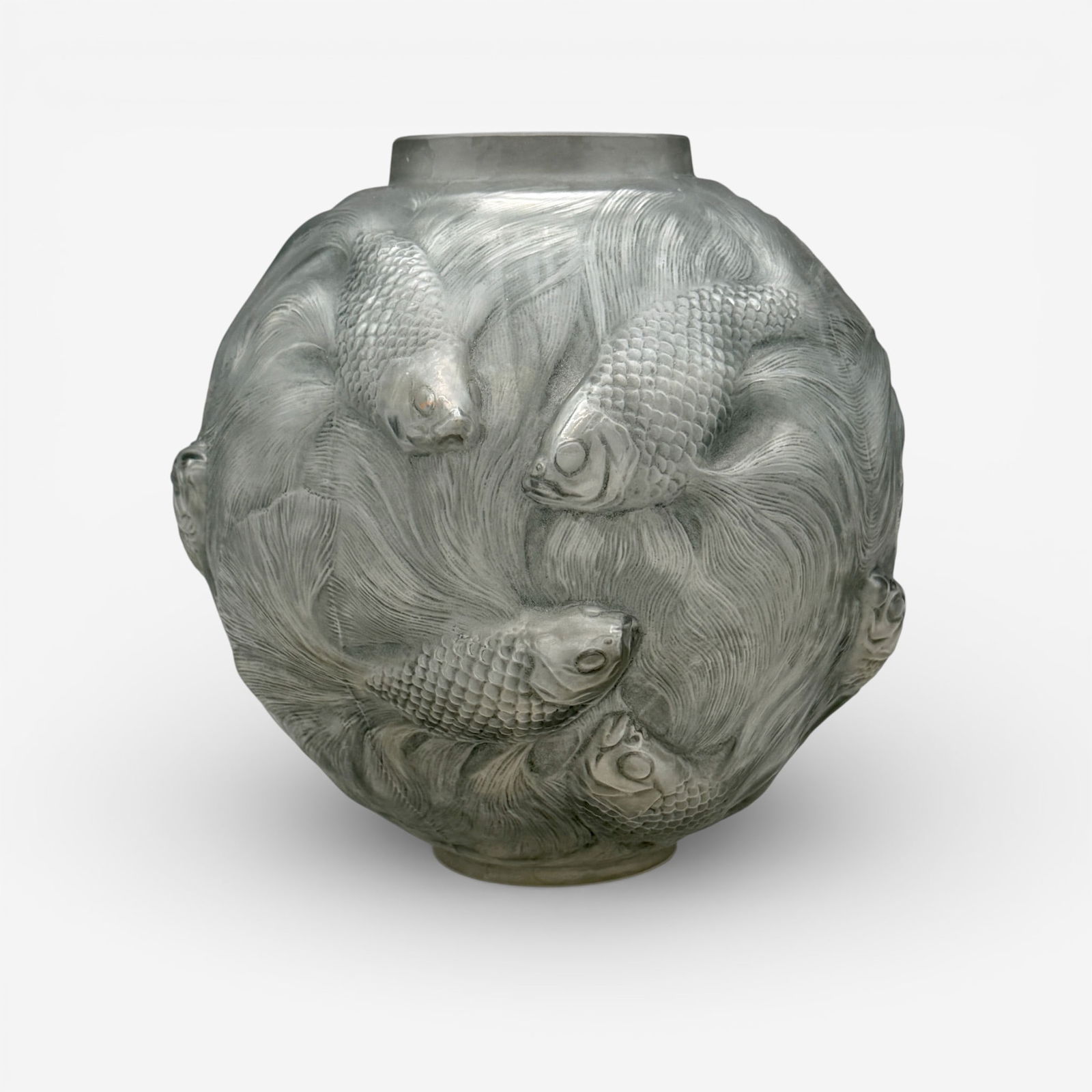 Lalique "Formose" vase with fish (1 of 5)