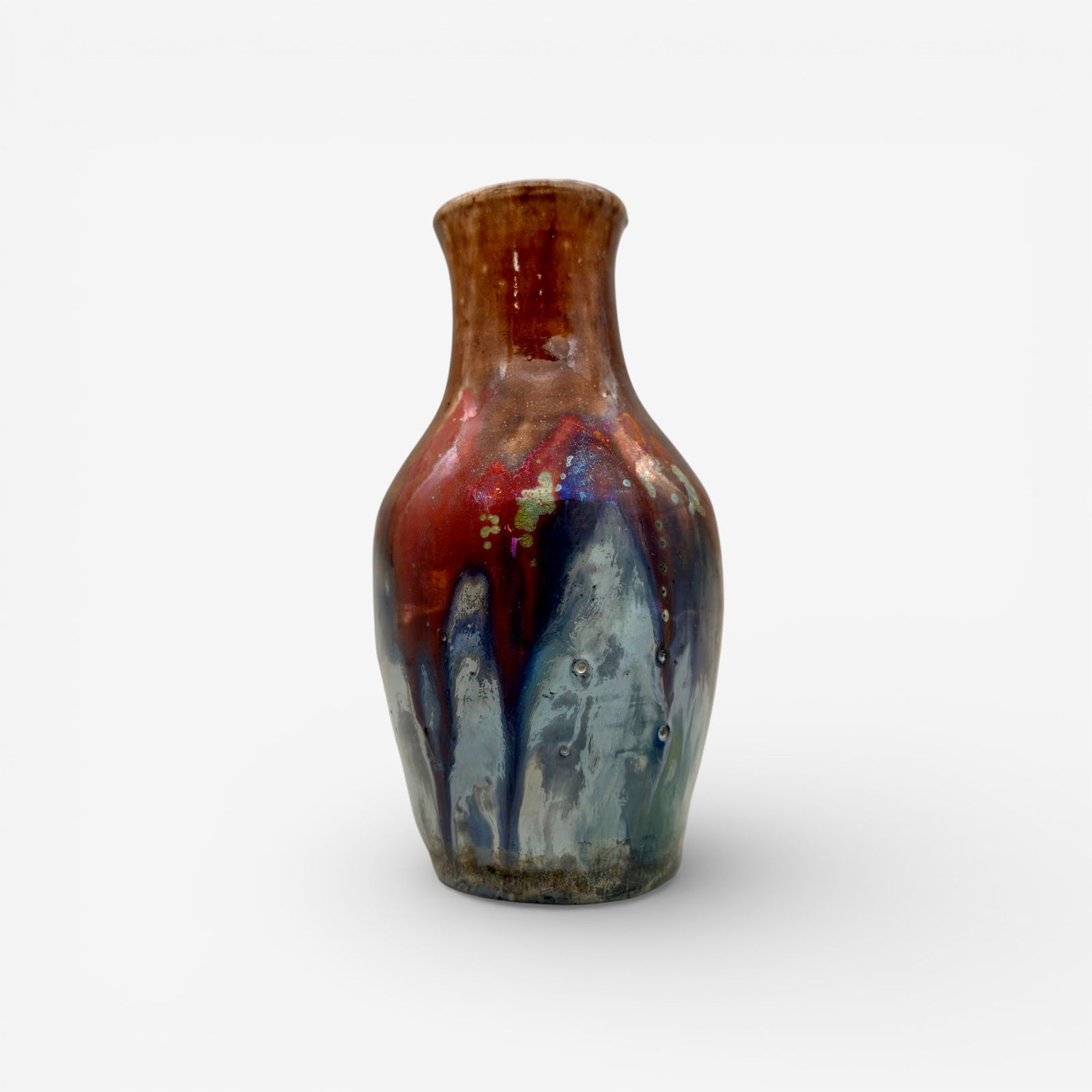 Pewabic luster ware vase, strong glaze (1 of 4)