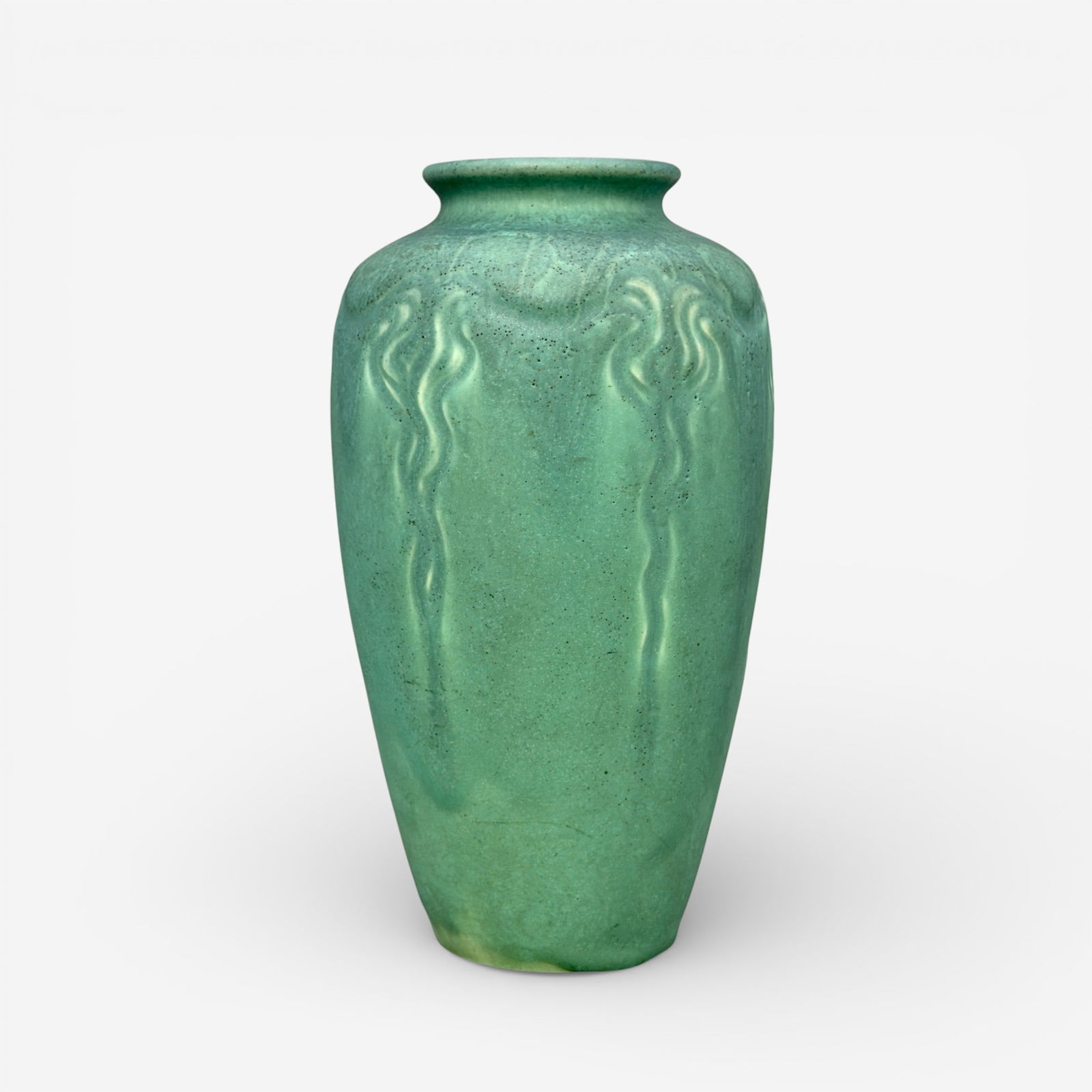 Rookwood production vase, hand incised design (1 of 6)
