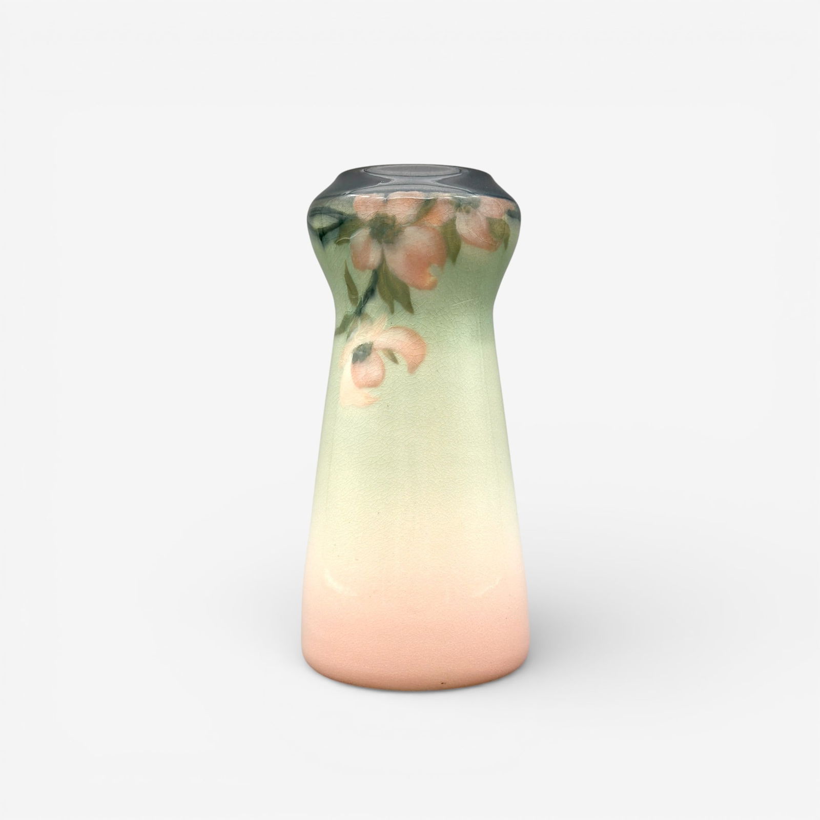 Iris glaze vase by Asbury, cherry blossoms, 1911 (1 of 6)