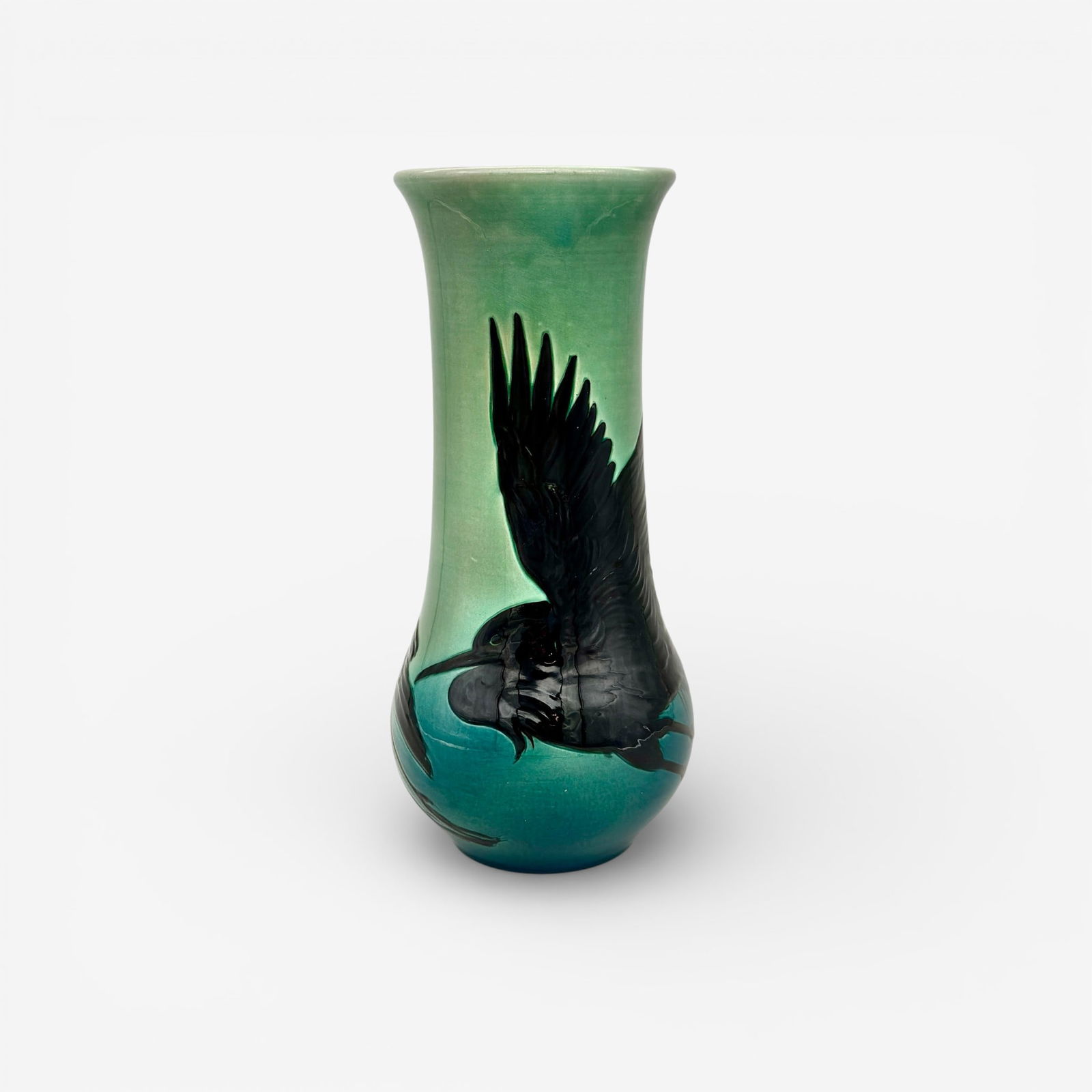 Rare Rookwood Sea Green vase, birds, Wareham (1 of 9)