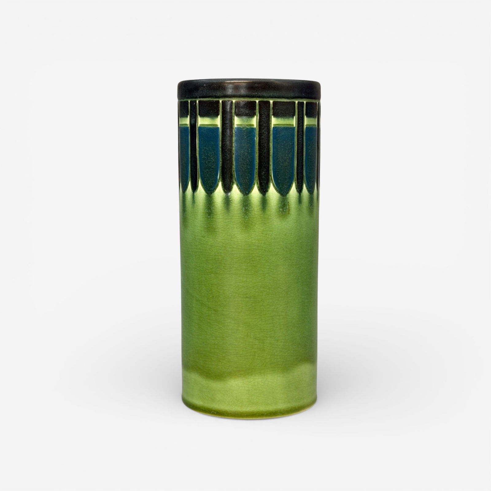 Rookwood Green Vellum, stylized leaves, Sax, 1905 (1 of 4)