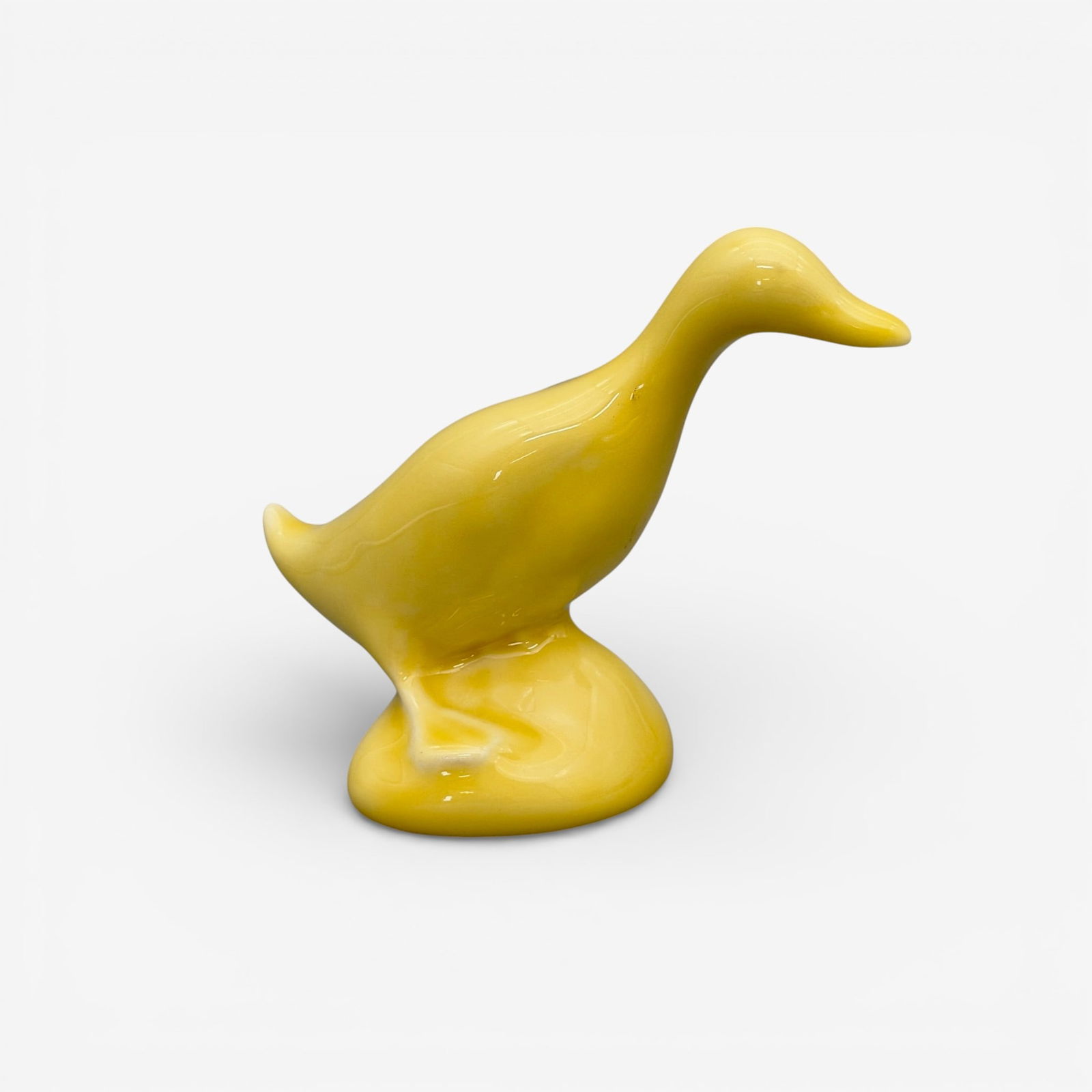 Rookwood Duck paperweight, glossy yellow, 1958 (1 of 4)