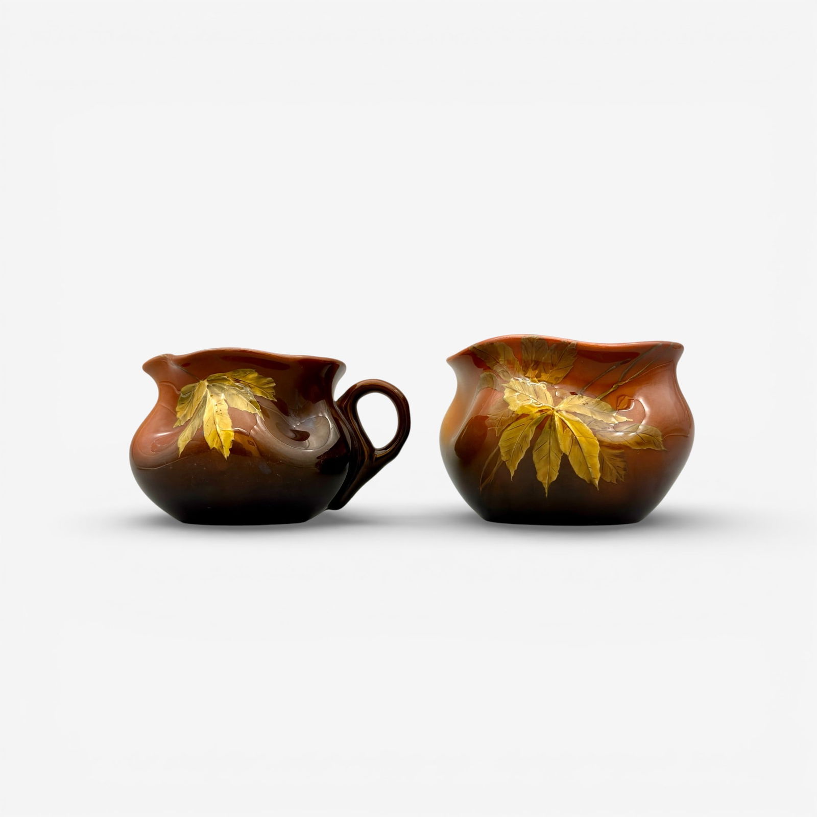 Rookwood Standard glaze creamer & sugar, Sprague, 1890 (1 of 5)