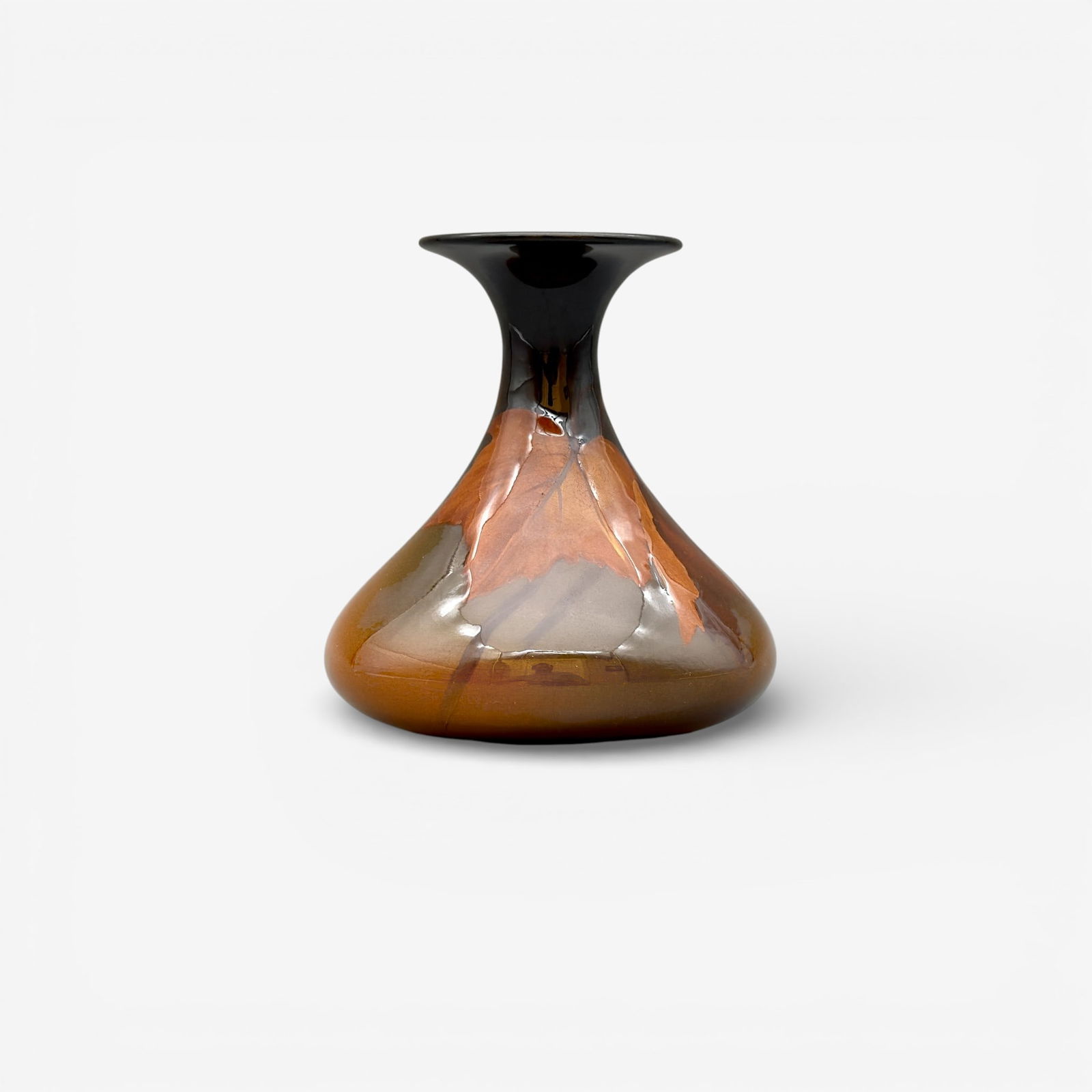 Rookwood Standard glaze vase, fall leaves, Lawrence, 1900 (1 of 5)