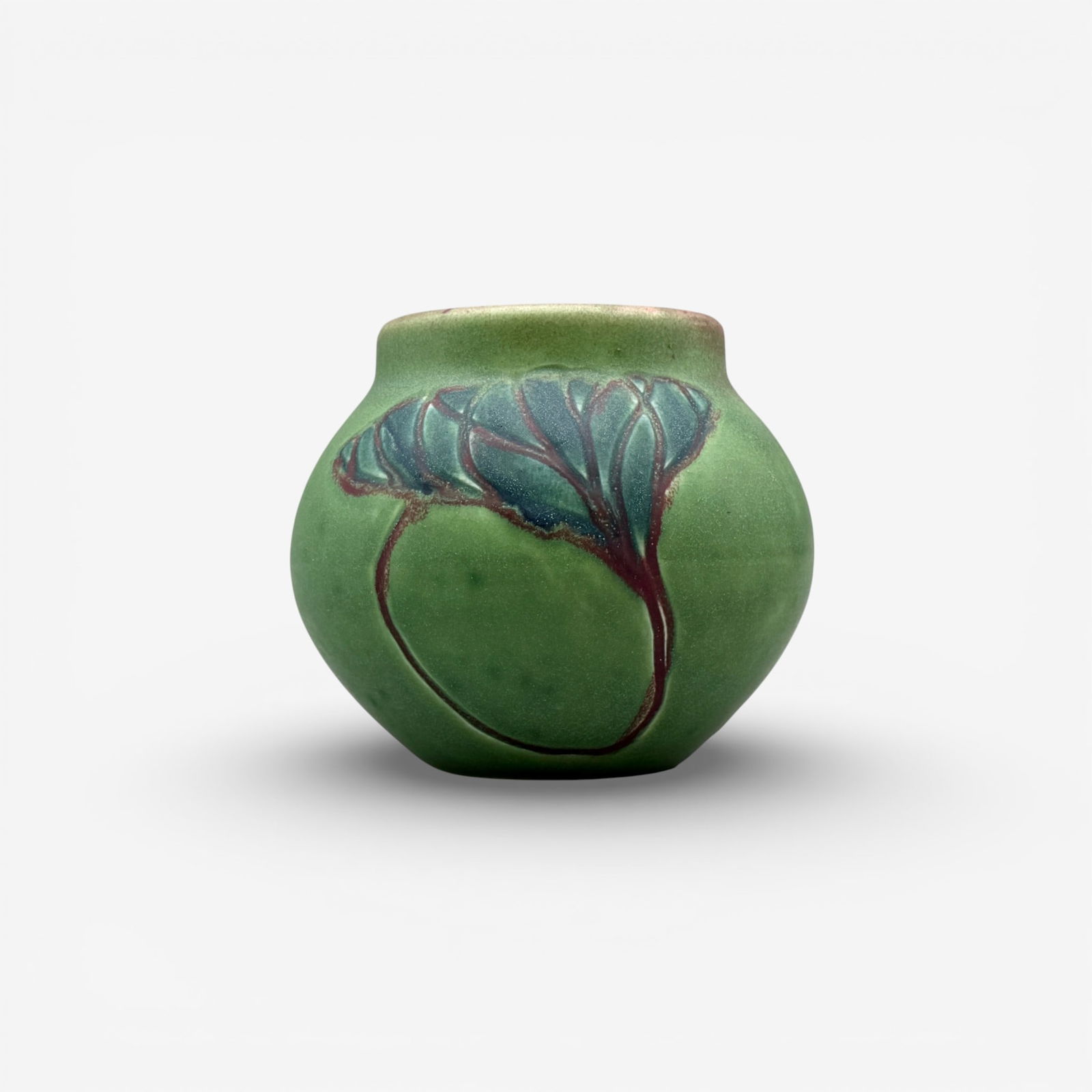 Rookwood Mat vase stylized lotus, Mitchell, 1904. (1 of 4)