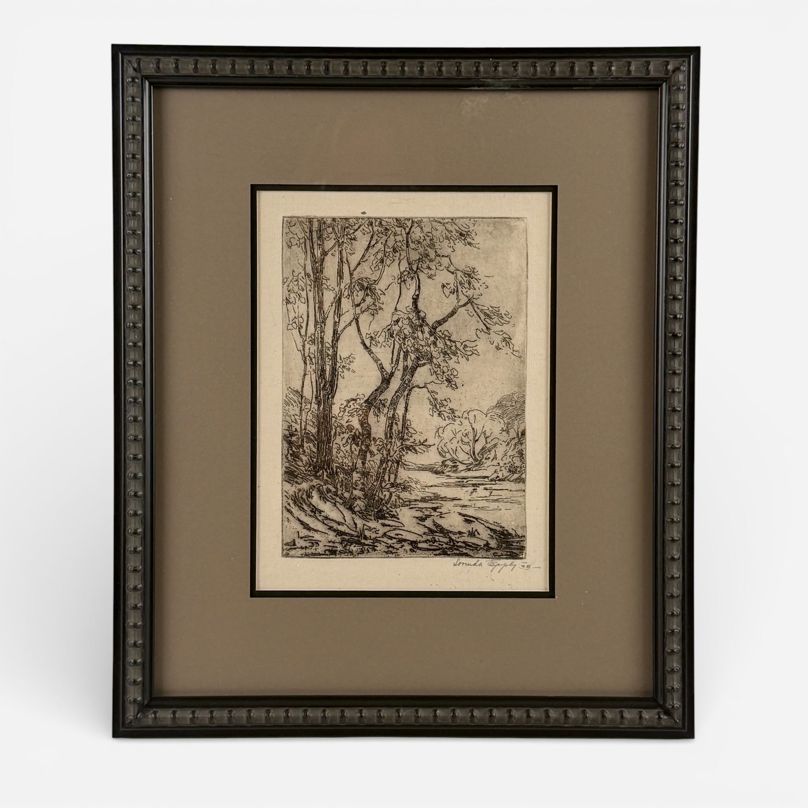 Three nicely framed Lorinda Epply etchings (1 of 6)