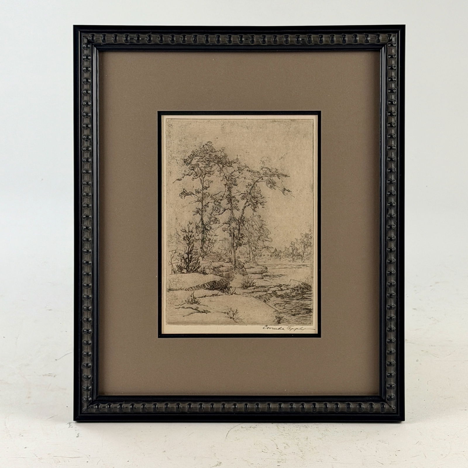 Three nicely framed Lorinda Epply etchings - 3