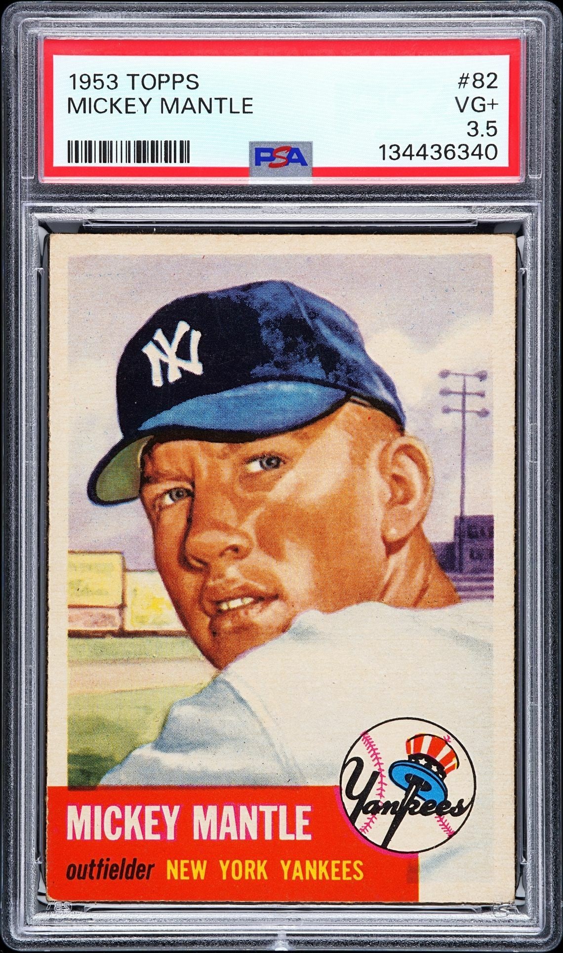 1953 Topps 82 Mickey Mantle PSA 3.5 (1 of 2)