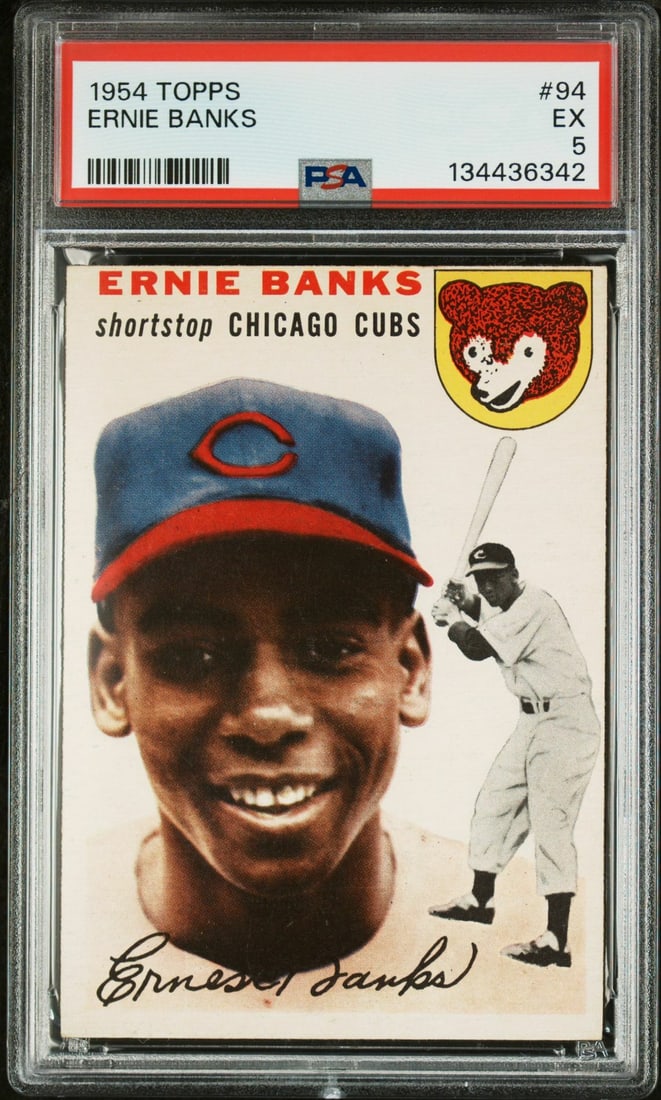 1954 Topps 94 Ernie Banks Rookie PSA 5 (1 of 2)