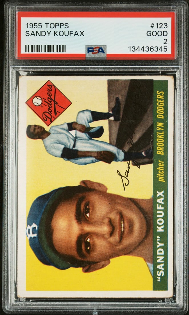 1955 Topps 123 Sandy Koufax PSA 2 (1 of 2)