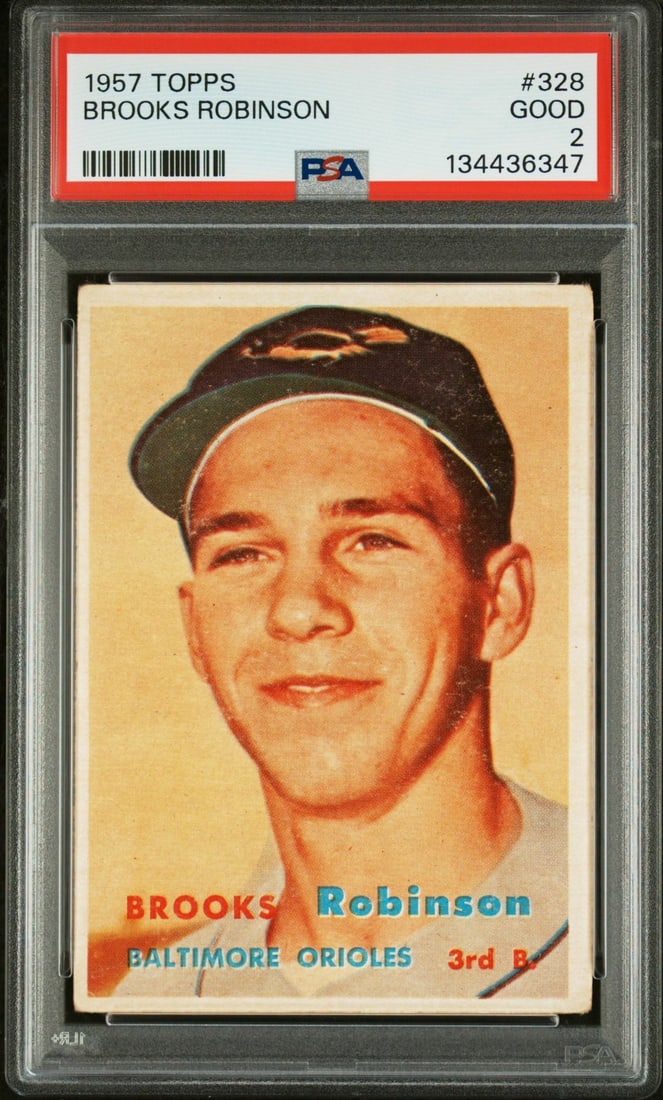 1957 Topps 328 Brooks Robinson PSA 2 (1 of 2)