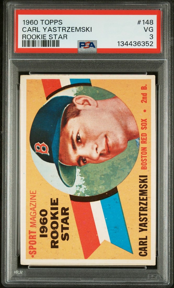 1960 Topps 148 Carl Yastrzemski Rookie Star PSA 3: 1960 Topps 148 Carl Yastrzemski Rookie Star PSA 3