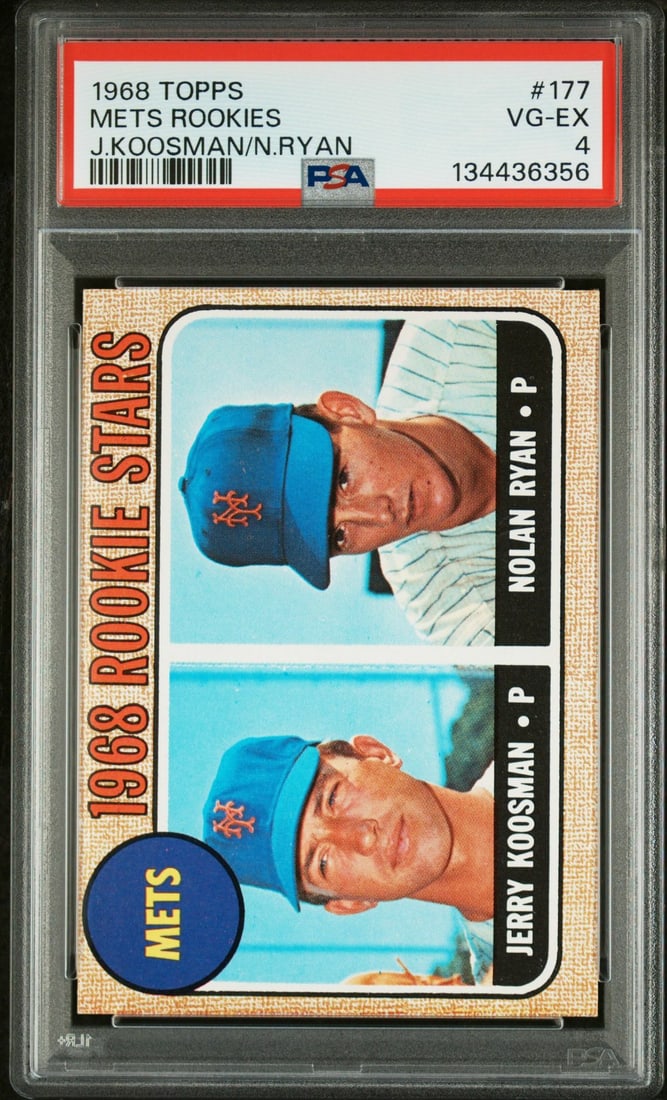 1968 Topps 177 Mets Rookies J.Koosman/N.Ryan PSA 4 (1 of 2)