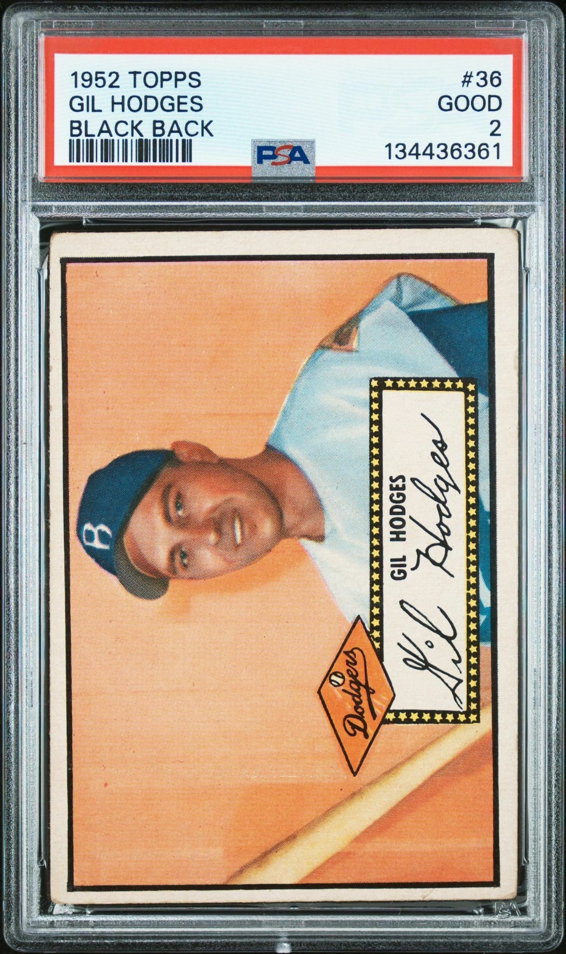 1952 Topps 36 Gil Hodges PSA 2 (1 of 2)