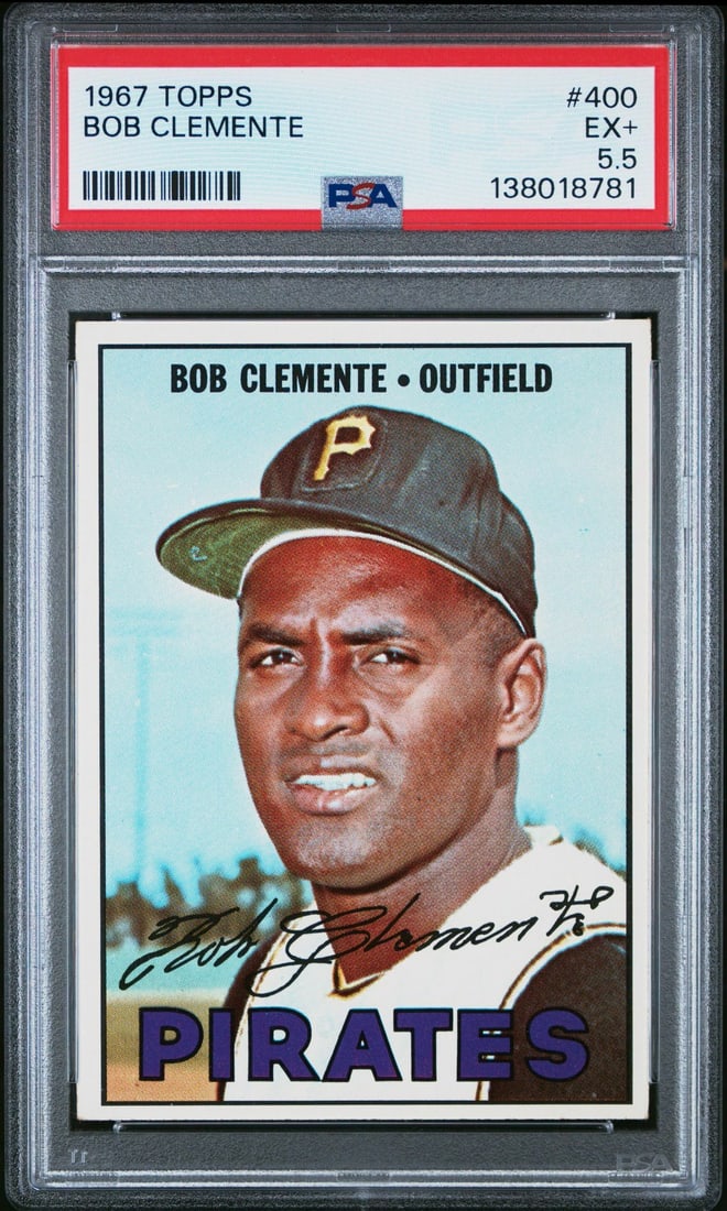 1967 Topps 400 Bob Clemente PSA 5.5: 1967 Topps 400 Bob Clemente PSA 5.5