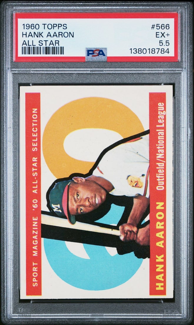 1960 Topps 566 Hank Aaron All Star PSA 5.5 (1 of 2)