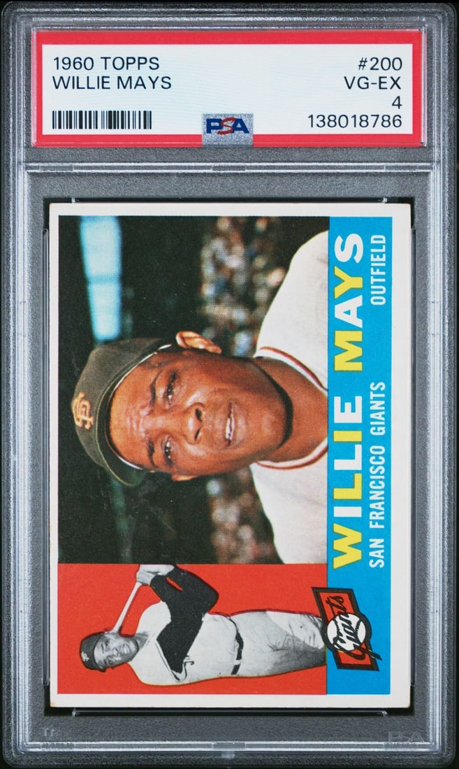 1960 Topps 200 Willie Mays PSA 4: 1960 Topps 200 Willie Mays PSA 4