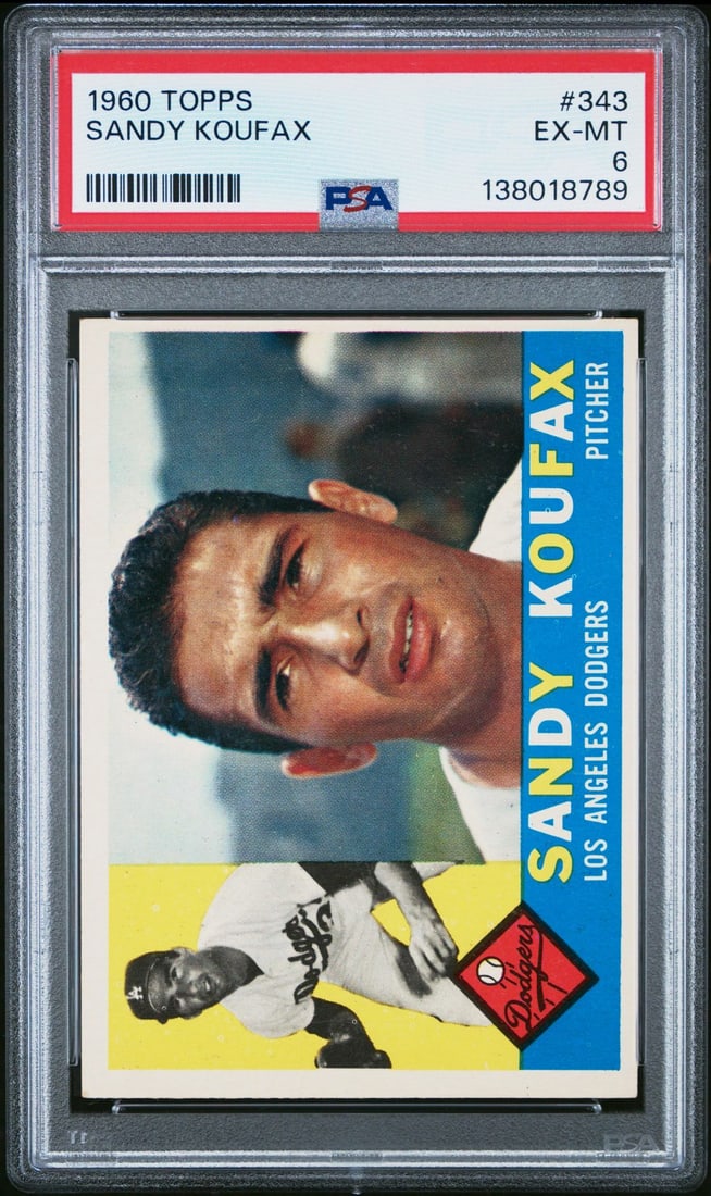 1960 Topps 343 Sandy Koufax PSA 6 (1 of 2)