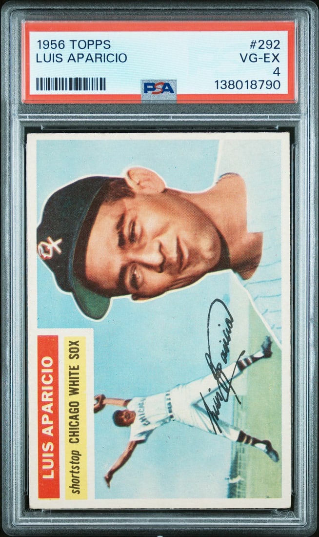 1956 Topps 292 Luis Aparicio PSA 4 (1 of 2)