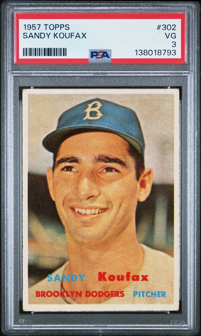 1957 Topps 302 Sandy Koufax PSA 3 (1 of 2)