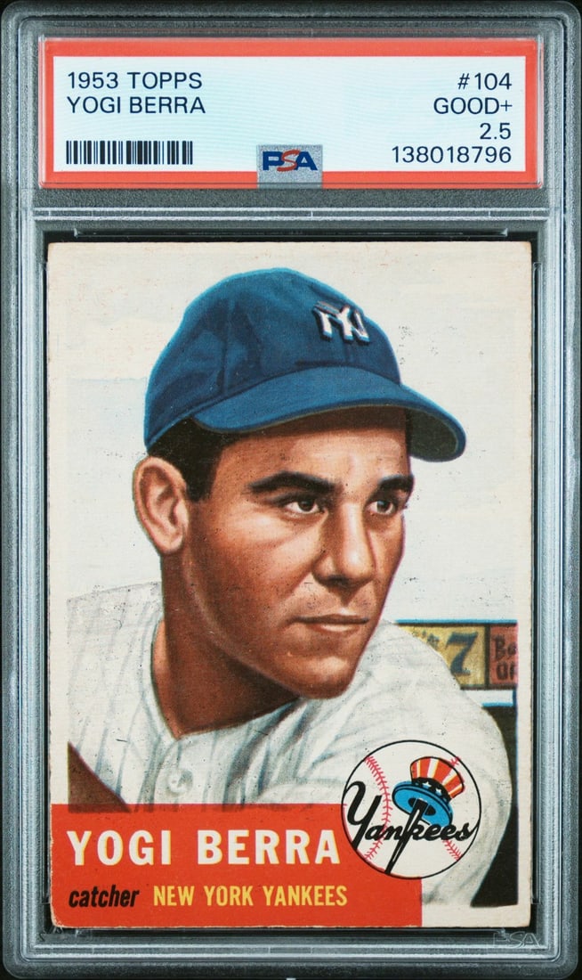 1953 Topps 104 Yogi Berra PSA 2.5: 1953 Topps 104 Yogi Berra PSA 2.5