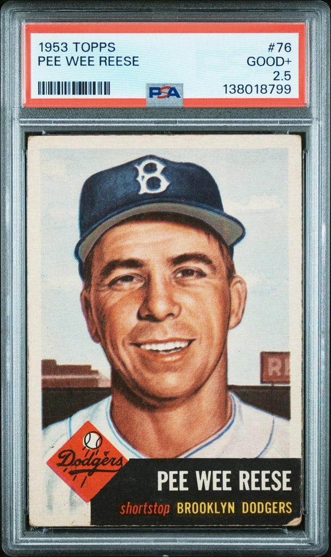 1953 Topps 76 Pee Wee Reese PSA 2.5: 1953 Topps 76 Pee Wee Reese PSA 2.5