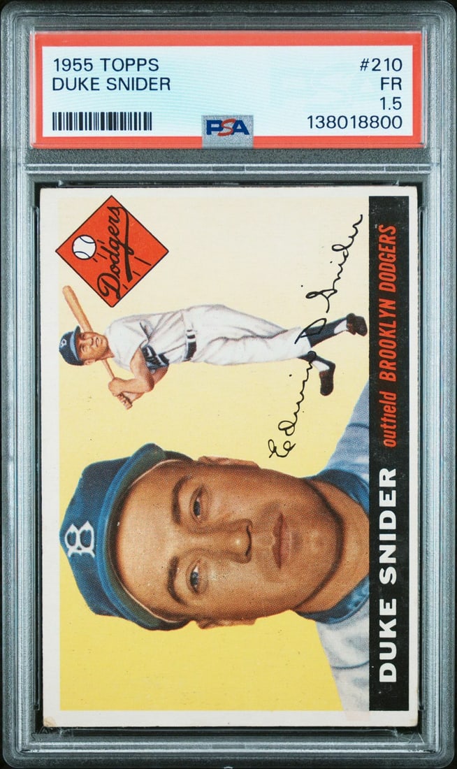 1955 Topps 210 Duke Snider PSA 1.5: 1955 Topps 210 Duke Snider PSA 1.5