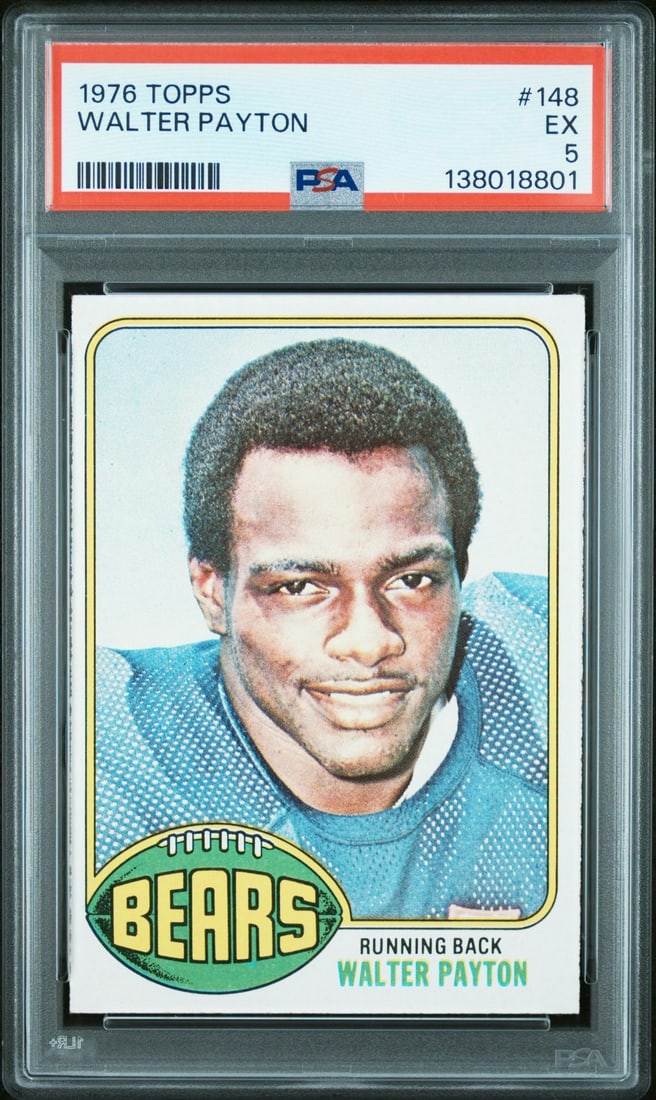 1976 Topps 148 Walter Payton PSA 5: 1976 Topps 148 Walter Payton PSA 5