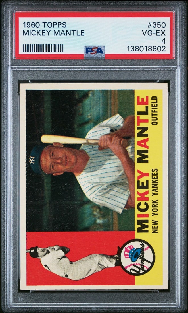 1960 Topps 350 Mickey Mantle PSA 4 (1 of 2)