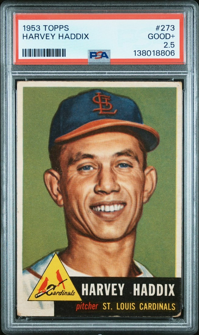 1953 Topps 273 Harvey Haddix PSA 2.5: 1953 Topps 273 Harvey Haddix PSA 2.5