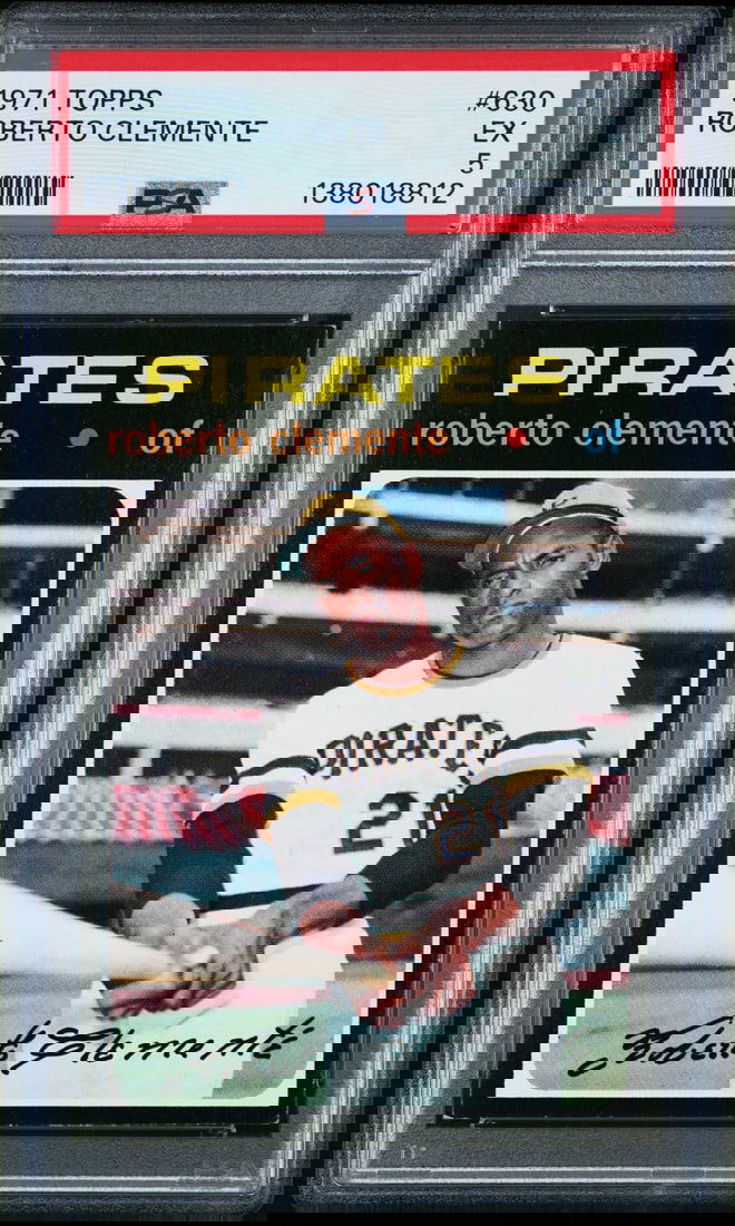 1971 Topps 630 Roberto Clemente PSA 5: 1971 Topps 630 Roberto Clemente PSA 5