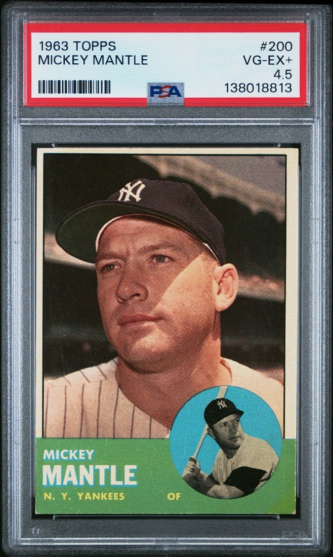 1963 Topps 200 Mickey Mantle PSA 4.5 (1 of 2)