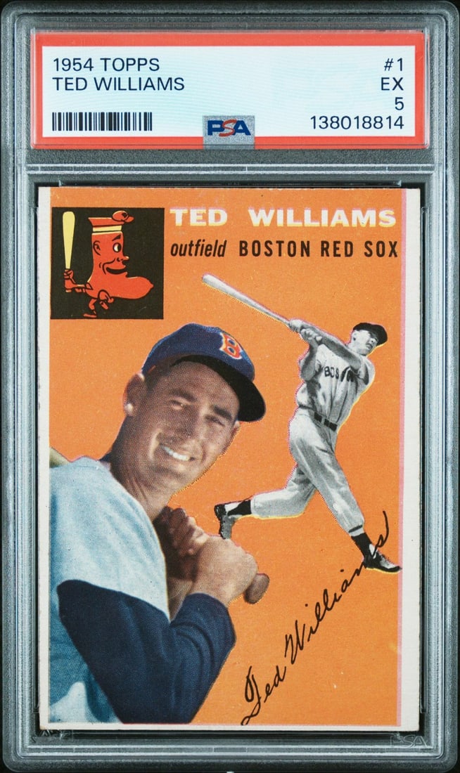 1954 Topps 1 Ted Williams PSA 5: 1954 Topps 1 Ted Williams PSA 5