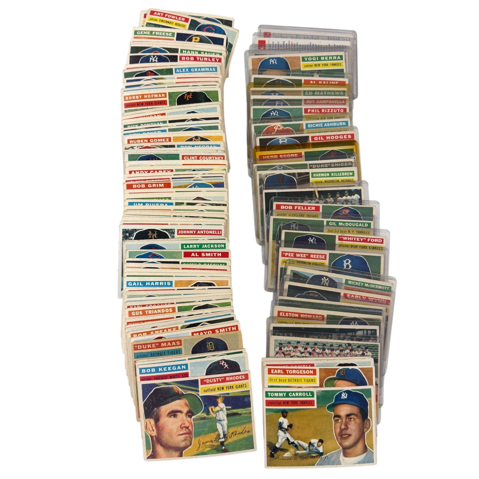 1956 Topps Near Complete Set, Plus Doubles - 5