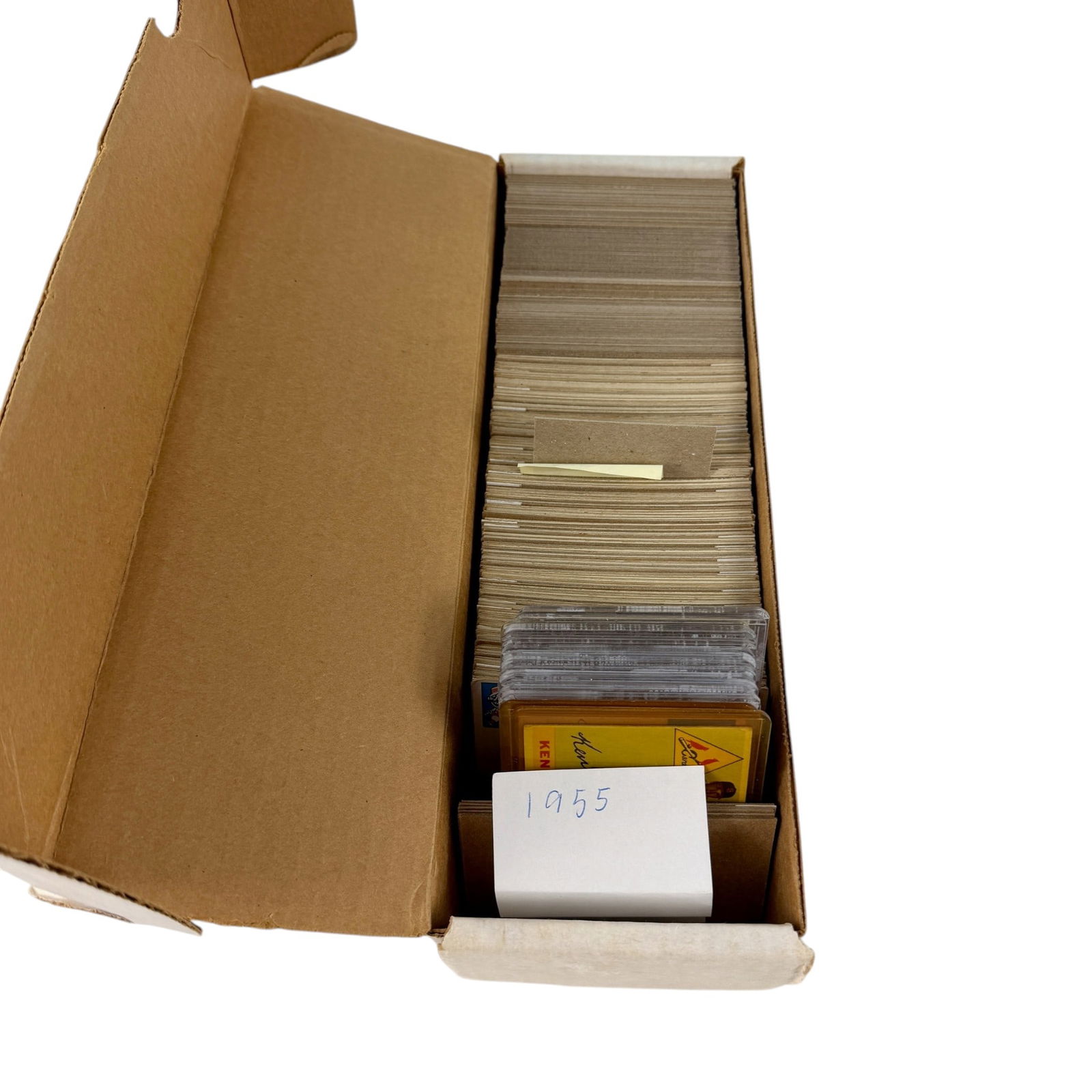 Near Complete Set of 1955 Topps Baseball Cards: A near complete set of 1955 Topps baseball, housed in one box, and all in equivalent condition (these cards resided in Arizona) The following cards are offered in this sale, and are in PSA graded