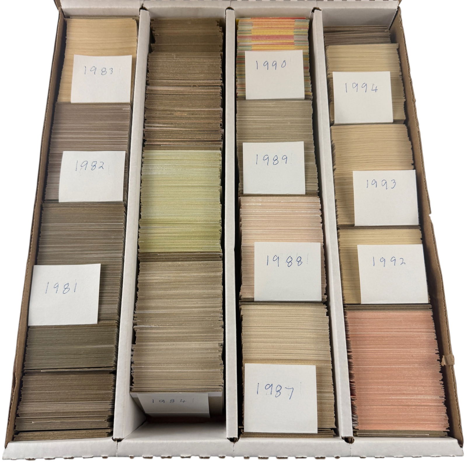 Topps Baseball Card Incomplete Sets- 1974-1994: Incomplete sets from Topps, 1974, then 1981-1994, with blocks of cards from each year.