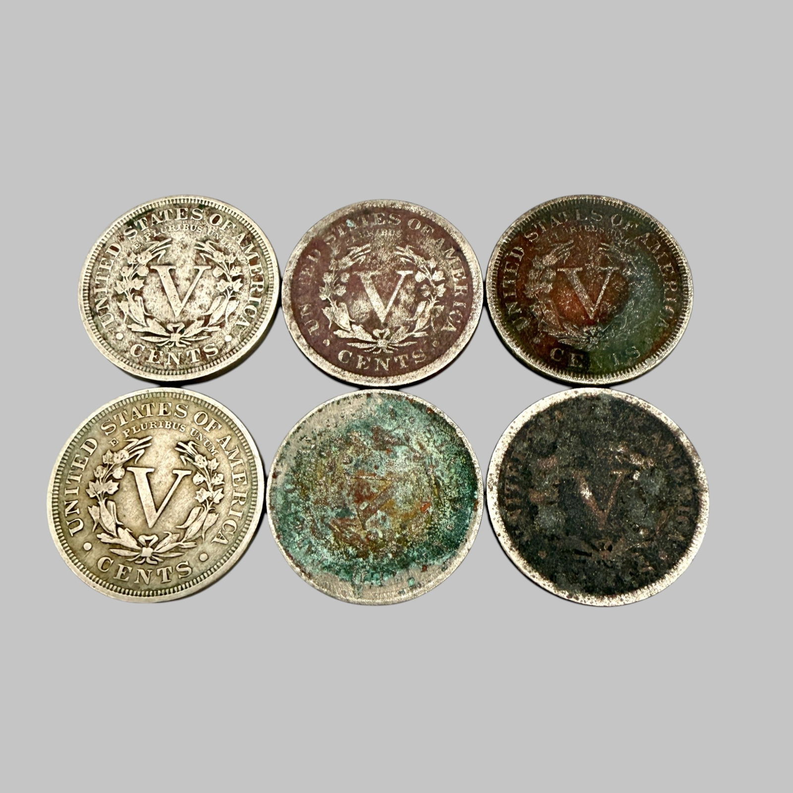 Six V Nickels - 2