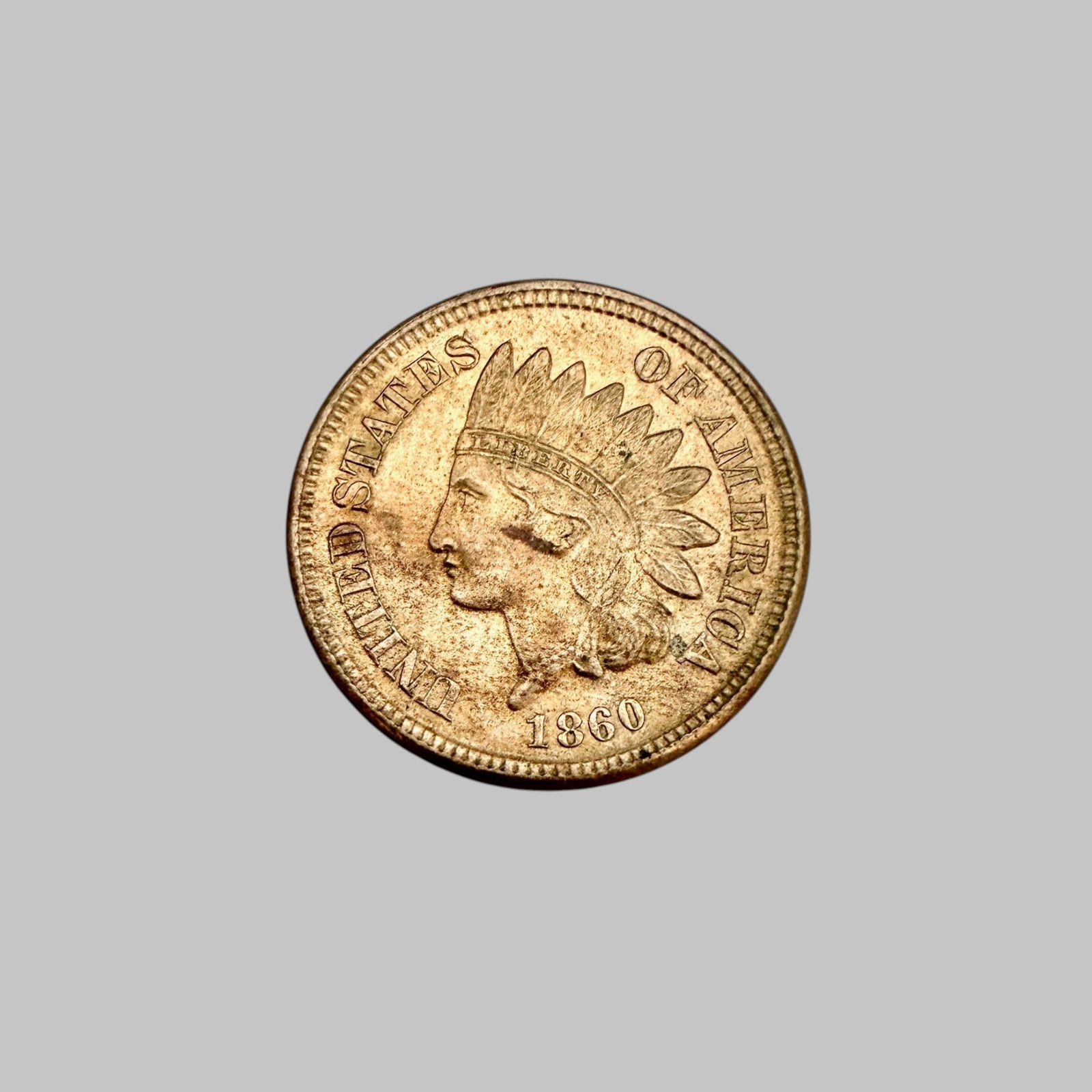 1860 Uncirculated Indian Head Penny: 860 Uncirculated Indian Head Penny -Condition, Uncirculated.