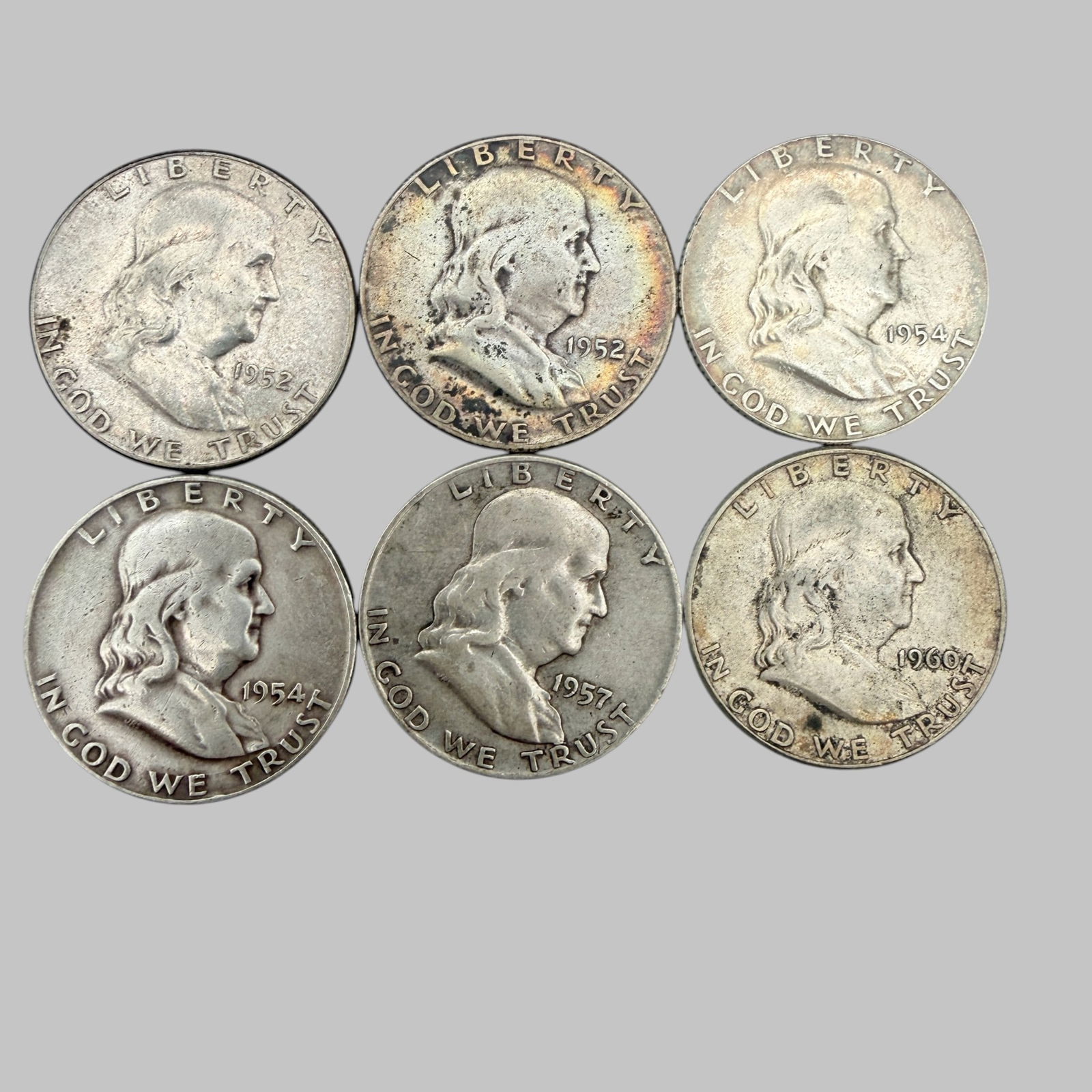 Group (5) Franklin Half Dollars (1 of 2)