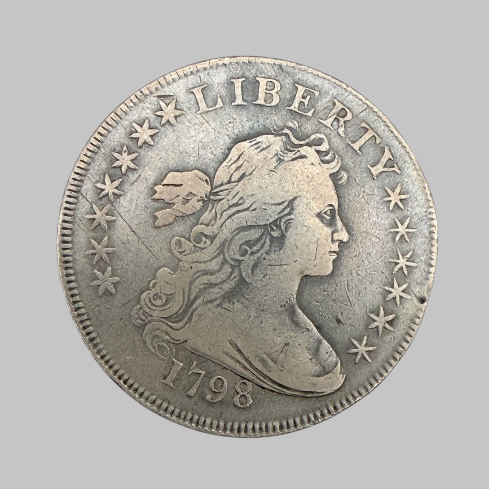 1798 Draped Bust Silver Dollar (1 of 2)